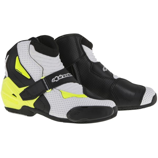 Botines Alpinestars SMX-1 R Vented Black White Yellow Fluo