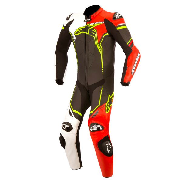 Mono Moto Cuero Alpinestars Young GP Plus Black White Red Fluo Yellow