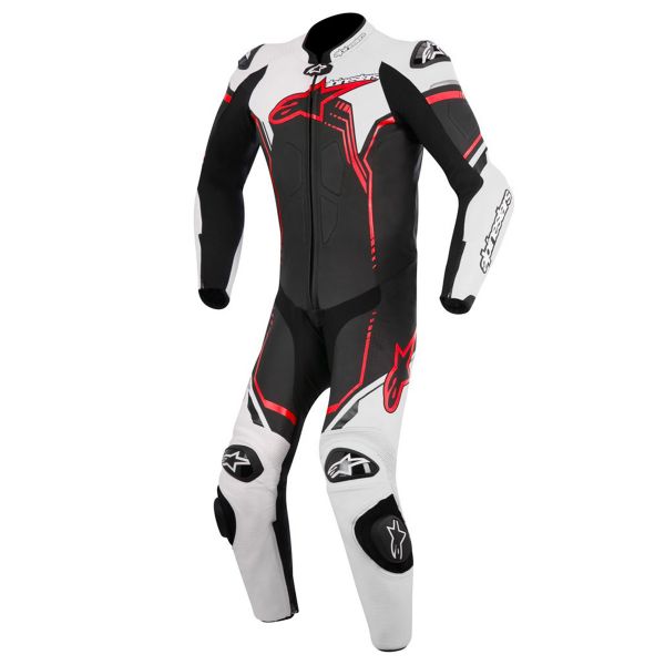 Mono Moto Cuero Alpinestars Young GP Plus Black White Red Fluo