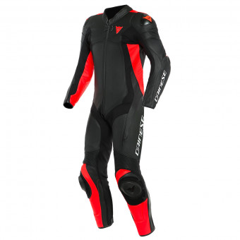 Mono Moto Cuero Dainese Assen 2 1PC Perf Black Fluo Red