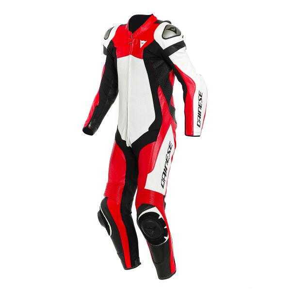 Mono Moto Cuero Dainese Assen 2 1PC Perf White Lava Red Black