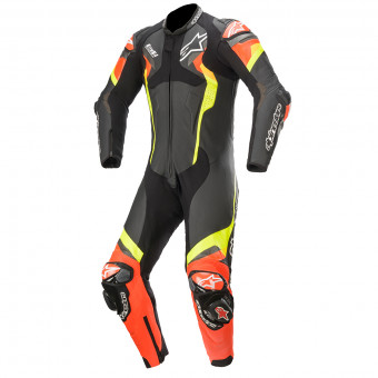 Mono Moto Cuero Alpinestars Atem V4 Suit 1 PC Black Red Yellow Fluo