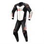 Mono Moto Cuero Alpinestars GP Force Chaser Negro Blanco Rojo Fluo