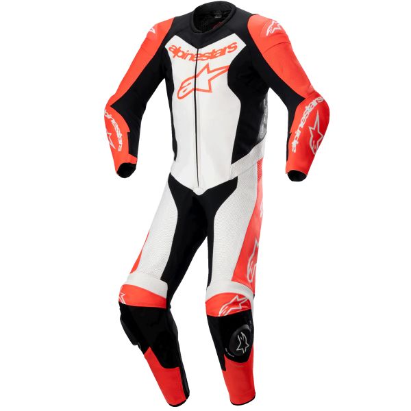 Mono Moto Cuero Alpinestars GP Force Lurv 1PC Red Fluo White Black
