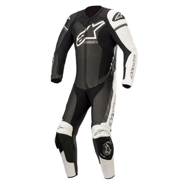 Mono Moto Cuero Alpinestars GP Force Phantom Black White Metallic Gray