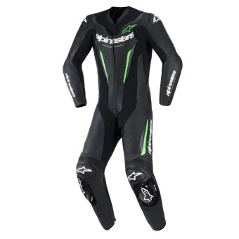 Mono Moto Cuero Alpinestars GP Force V2 Leather Suit 1PC Black Green
