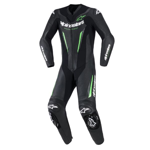 Mono Moto Cuero Alpinestars GP Force V2 Leather Suit 1PC Black Green