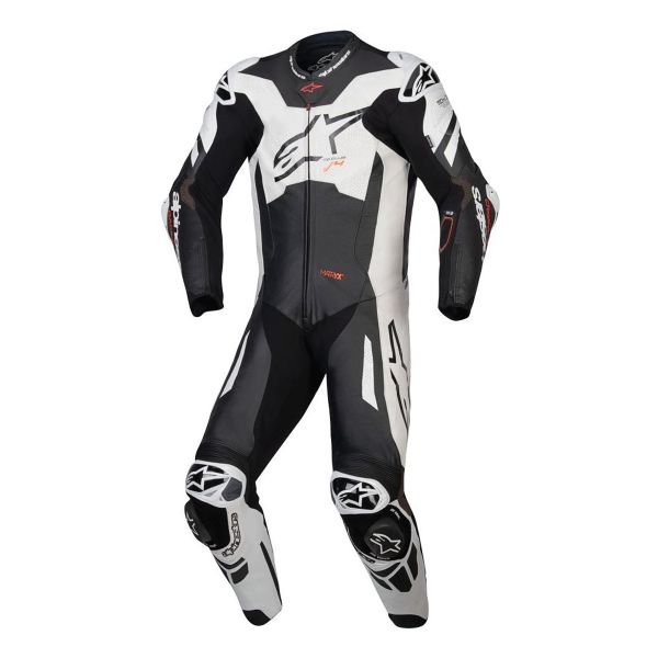 Mono Moto Cuero Alpinestars GP Plus V4 Sprint 1PC Negro Blanco Rojo Fluo