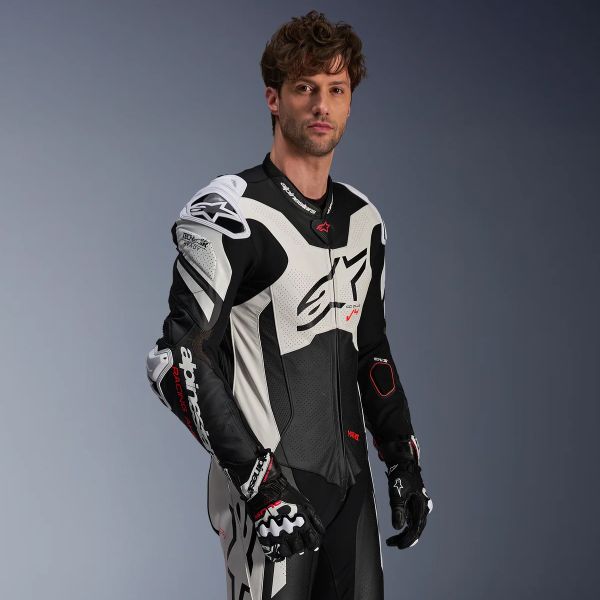Alpinestars GP Plus V4 Sprint 1PC Negro Blanco Rojo Fluo