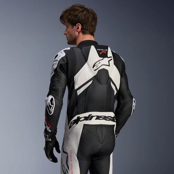 Alpinestars GP Plus V4 Sprint 1PC Negro Blanco Rojo Fluo