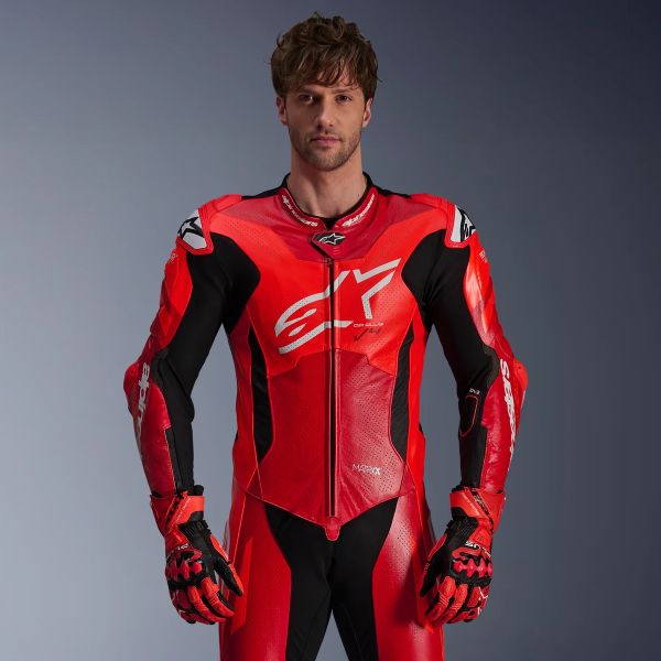 Alpinestars GP Plus V4 Sprint 1PC Rojo Fluo Medio Rojo Blanco