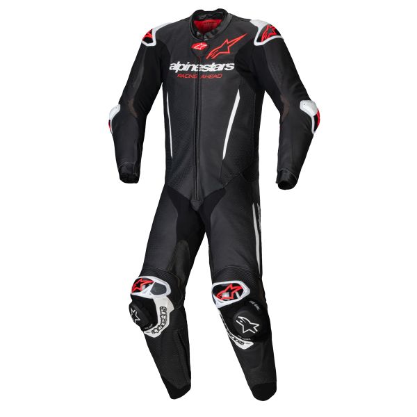 Mono Moto Cuero Alpinestars GP-R7 1PC Black White Red Fluo Mono Moto Cuero Alpinestars GP-R7 1PC Black White Red Fluo