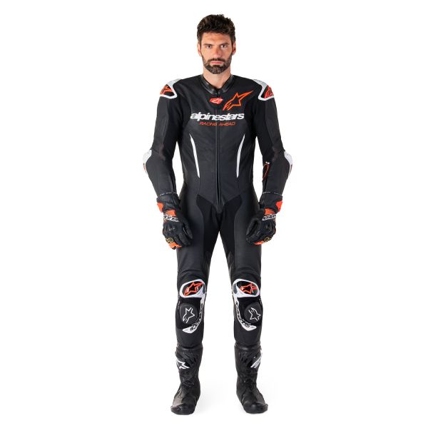 Alpinestars GP-R7 1PC Black White Red Fluo