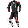 Mono Moto Cuero Alpinestars GP Tech V5 1 PC Leather Suit Black White Red Fluo