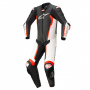 Mono Moto Cuero Alpinestars Traje Missile V2 1PC Negro Blanco Rojo Fluo