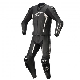 Mono Moto Cuero Alpinestars Missile V2 2PC Suit Black White