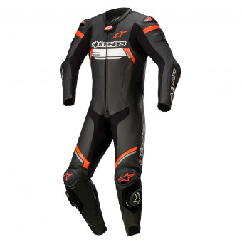 Mono Moto Cuero Alpinestars Missile V2 Ignition 1PC Suit Black Red Fluo