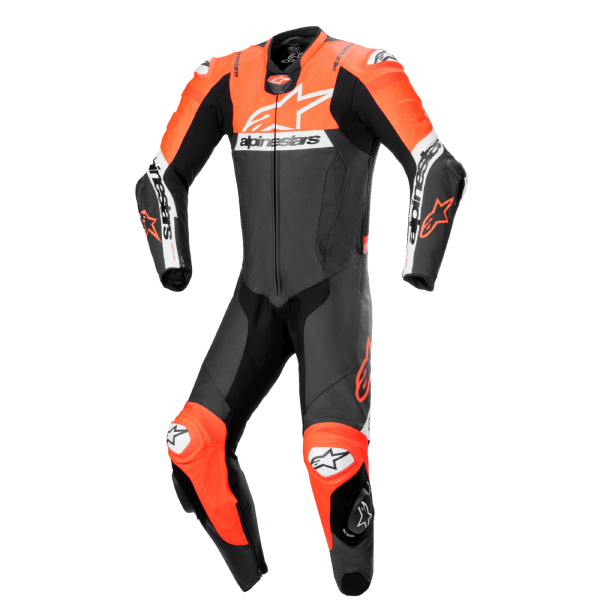 Mono Moto Cuero Alpinestars Missile V2 Ward 1PC Black Red Fluo White Mono Moto Cuero Alpinestars Missile V2 Ward 1PC Black Red Fluo White