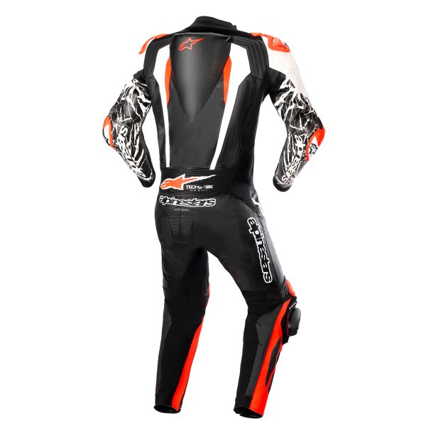 Alpinestars Racing Absolute V2 1PC Negro Blanco Rojo Fluo