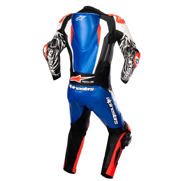 Alpinestars Racing Absolute V2 1PC Azul Metalizado Negro Blanco Rojo Fluo