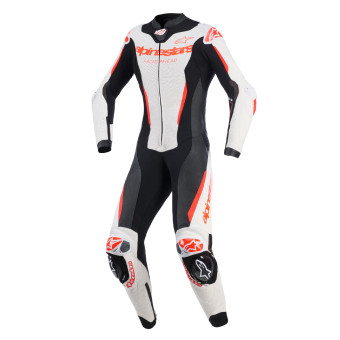 Mono Moto Cuero Alpinestars Stella GP-R7 1PC Leather Suit White Black Red Fluo Mono Moto Cuero Alpinestars Stella GP-R7 1PC Leather Suit White Black Red Fluo