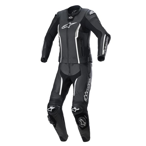 Mono Moto Cuero Alpinestars Traje Stella Missile V2 2PC Negro Blanco Mono Moto Cuero Alpinestars Traje Stella Missile V2 2PC Negro Blanco