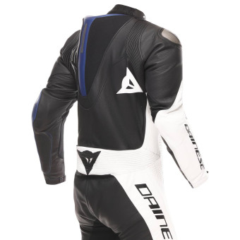 Dainese Demon Sprint 1PC Cuero Negro Blanco Rojo Lava