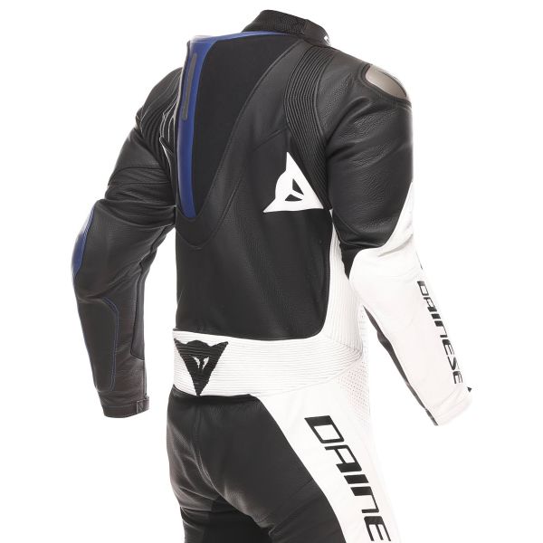 Dainese Demon Sprint 1PC Cuero Negro Blanco Rojo Lava