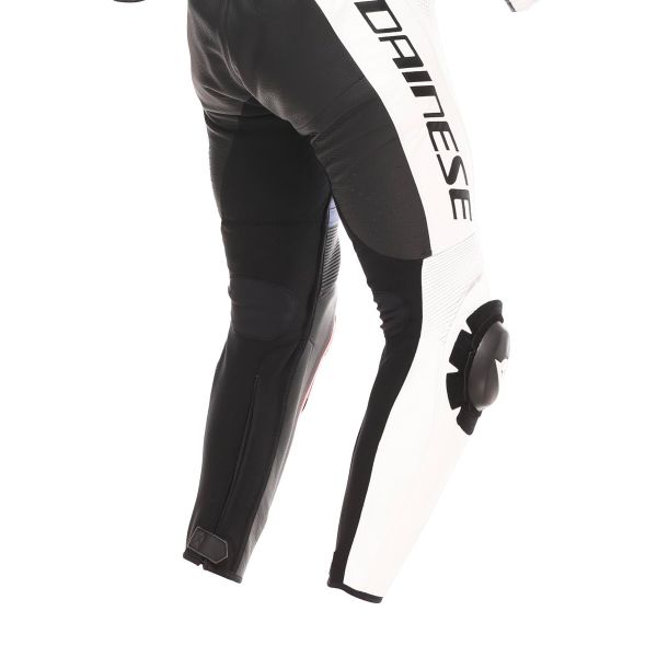 Dainese Demon Sprint 1PC Cuero Negro Blanco Rojo Lava