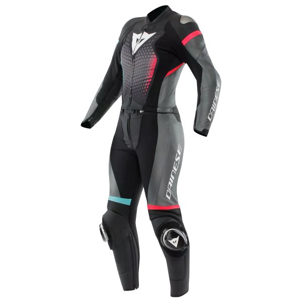 Mono Moto Cuero Dainese Fulminea 2PCS Leather Black Anthracite White