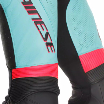 Dainese Laguna Seca 6 Perf 1PC Leather Black Water Fuxia