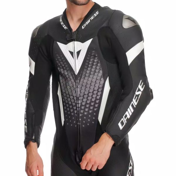 Dainese Laguna Seca 6 Perf 1PC Leather Black White Anthracite