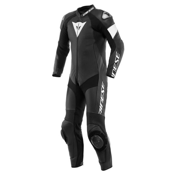 Mono Moto Cuero Dainese Tosa Black Black White Mono Moto Cuero Dainese Tosa Black Black White