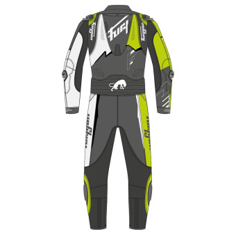 Furygan Eclipse X Kevlar Blanco Negro Amarillo Stab