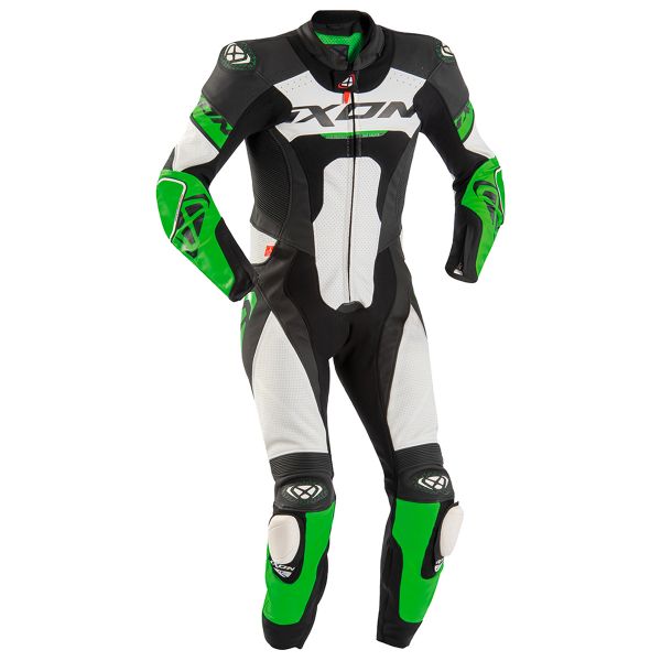 Mono Moto Cuero Ixon Jackal Black White Green