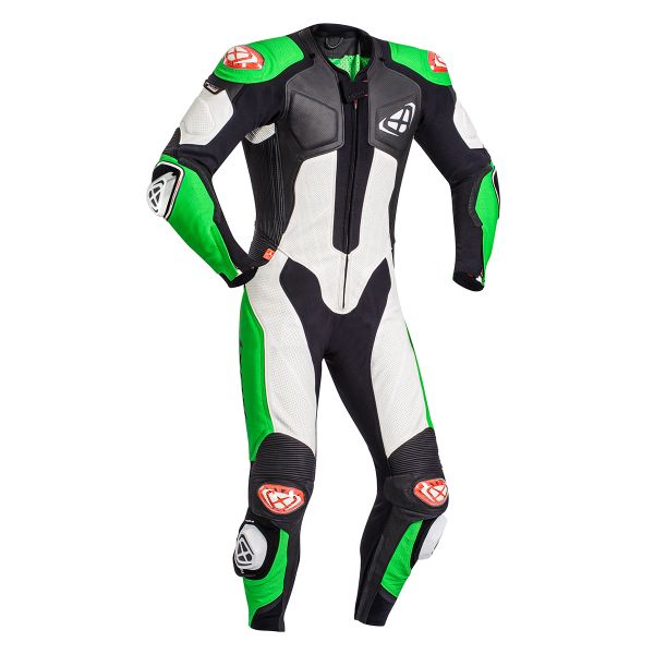 Mono Moto Cuero Ixon Vendetta Evo Black White Green