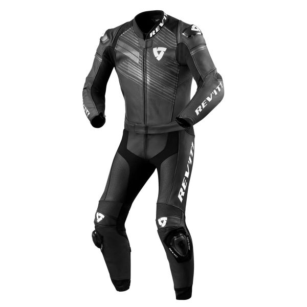 Mono Moto Cuero REV'IT Apex 2PC Black White