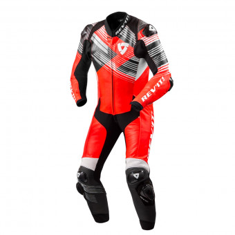 Mono Moto Cuero REV'IT Apex Neon Red White