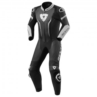 Mono Moto Cuero REV'IT Argon Negro Blanco