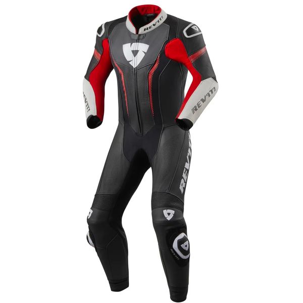 Mono Moto Cuero REV'IT Argon Negro Neon Rojo