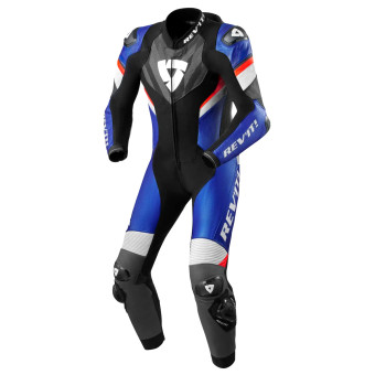 Mono Moto Cuero REV'IT Hyperspeed 2 Schwarz Blau