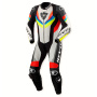 Mono Moto Cuero REV'IT One Piece Quantum 3 Light Grey Neon Yellow