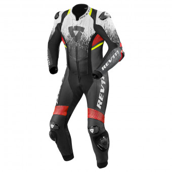 Mono Moto Cuero REV'IT Quantum 2 Blanco Neon Rojo