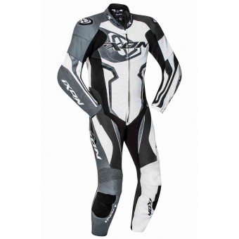 Mono Moto Cuero Ixon Falcon Blanco Gris Negro