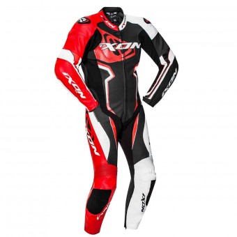 Mono Moto Cuero Ixon Falcon Negro Blanco Rojo