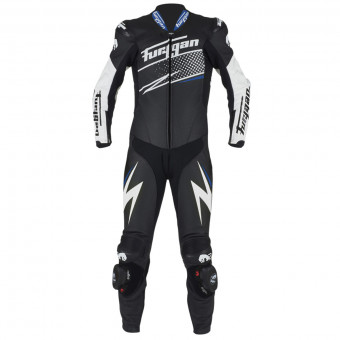 Mono Moto Cuero Furygan Full Ride Black White Blue