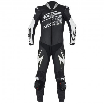 Mono Moto Cuero Furygan Full Ride Black White Silver Mono Moto Cuero Furygan Full Ride Black White Silver