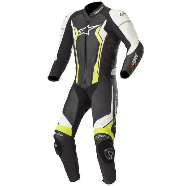 Mono Moto Cuero Alpinestars GP Force Black White Yellow Fluo