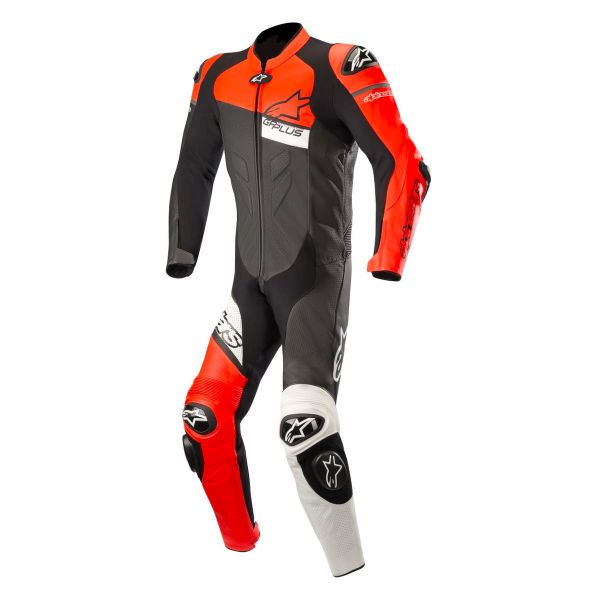 Mono Moto Cuero Alpinestars GP Plus V2 Venom Black Red Fluo White Mono Moto Cuero Alpinestars GP Plus V2 Venom Black Red Fluo White
