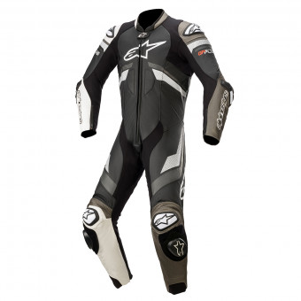Mono Moto Cuero Alpinestars GP Plus V3 Suit Black White Metallic Gray